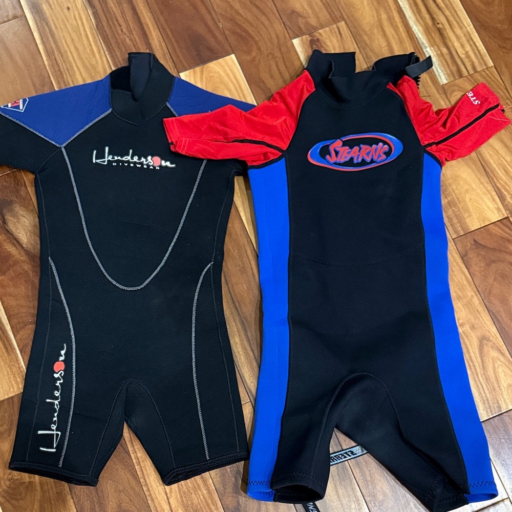 Stearns Kids Red & Blue Shorty Wetsuit Swim One Piece